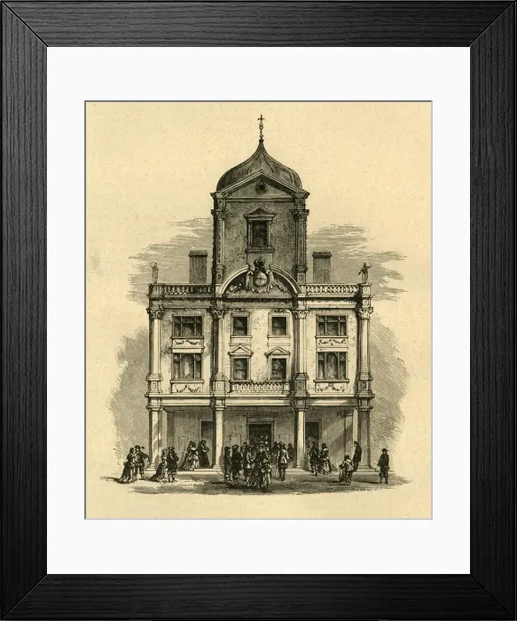 Framed Print : The Dorset Gardens Theatre, Whitefriars, (1897). Creator: Unknown Framed Print : The Dorset Gardens Theatre, Whitefriars, (1897). Creator: Unknown