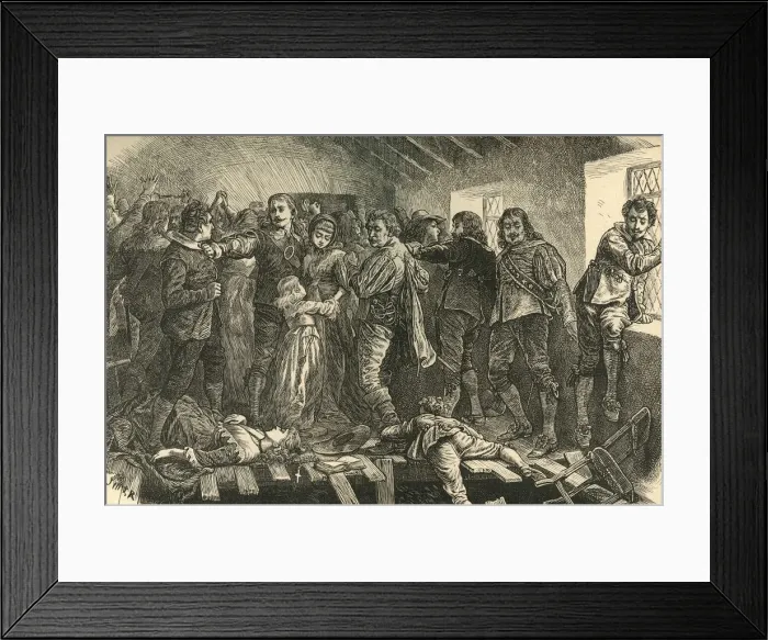 Framed Print : Falling in of the Chapel at Blackfriars, 1623, (1897). Creator: Unknown Framed Print : Falling in of the Chapel at Blackfriars, 1623, (1897). Creator: Unknown