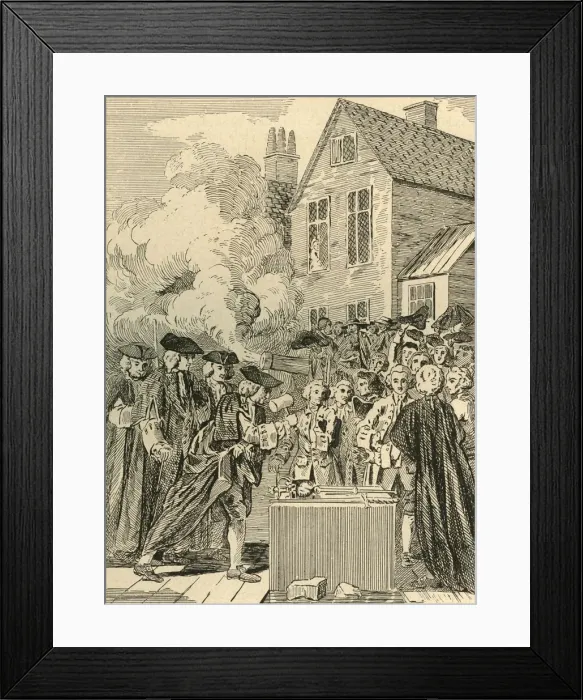 Framed Print : Laying the Foundation-Stone of Blackfriars Bridge, 1760, (1897). Creator: Unknown Framed Print : Laying the Foundation-Stone of Blackfriars Bridge, 1760, (1897). Creator: Unknown