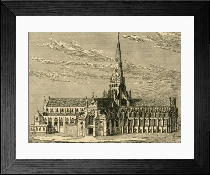 Framed Print : Old St. Paul s, (1897). Creator: Unknown Framed Print : Old St. Paul s, (1897). Creator: Unknown