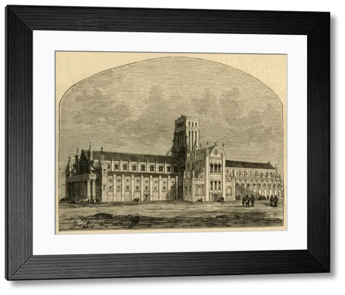 Framed Print : St. Pauls after the Fall of the Spire, from a view by Hollar, (1897). Creator: Unknown Framed Print : St. Pauls after the Fall of the Spire, from a view by Hollar, (1897). Creator: Unknown