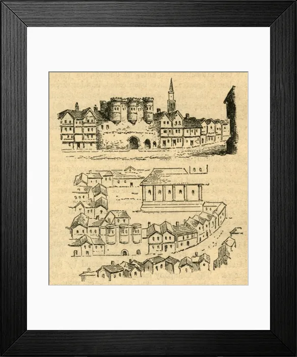 Framed Print : Cromwell House, From Aggass Map, (1897). Creator: Unknown Framed Print : Cromwell House, From Aggass Map, (1897). Creator: Unknown