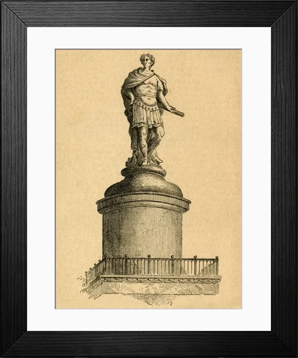 Framed Print : Wrens Original Design for the Summit of the Monument, (1897). Creator: Unknown Framed Print : Wrens Original Design for the Summit of the Monument, (1897). Creator: Unknown