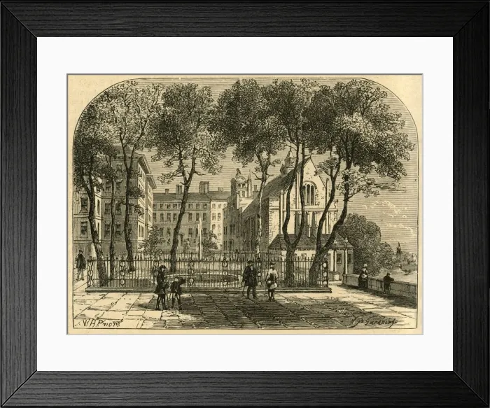 Framed Print : The Temple Fountain, from an Old Print, (1897). Creator: Unknown Framed Print : The Temple Fountain, from an Old Print, (1897). Creator: Unknown