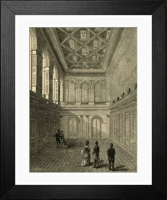 Framed Print : Interior of Haberdashers Hall, 1876, (1897). Creator: Unknown Framed Print : Interior of Haberdashers Hall, 1876, (1897). Creator: Unknown