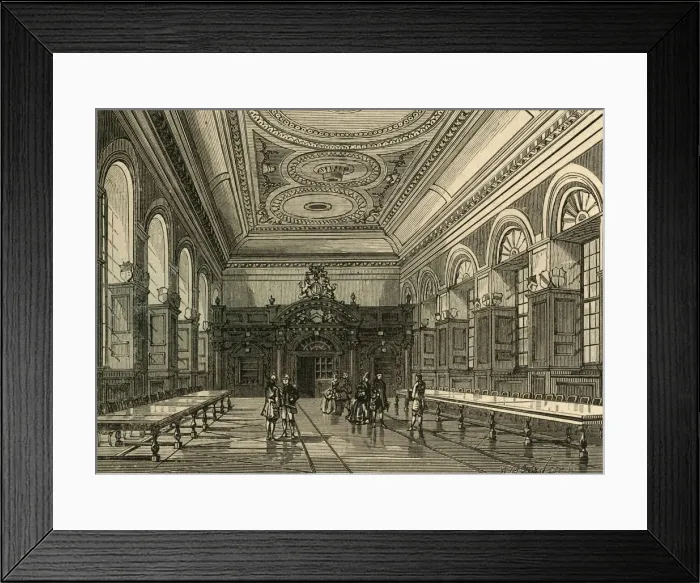 Framed Print : Interior of Stationers Hall, 1876, (1897). Creator: Unknown Framed Print : Interior of Stationers Hall, 1876, (1897). Creator: Unknown