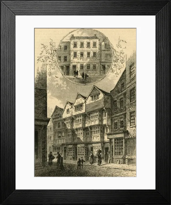 Framed Print : The Trumpet, afterwards the Duke of York, Shire Lane, 1778. Elias Ashmoles House, (1897) Framed Print : The Trumpet, afterwards the Duke of York, Shire Lane, 1778. Elias Ashmoles House, (1897)
