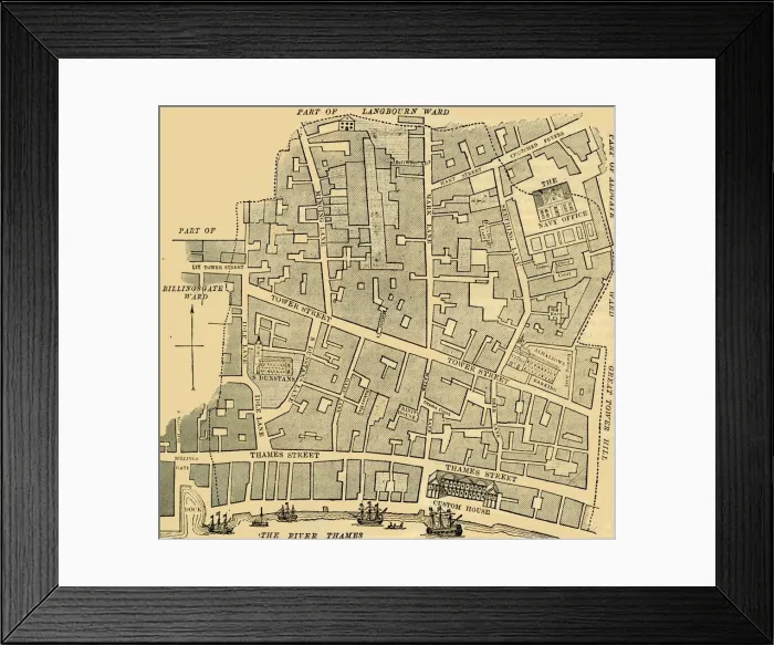 Framed Print : Tower Street Ward, (c1872). Creator: Unknown Framed Print : Tower Street Ward, (c1872). Creator: Unknown