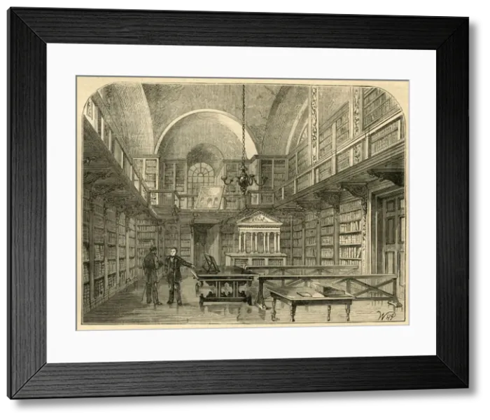 Framed Print : The Library of St. Paul s, 1897. Creator: Unknown Framed Print : The Library of St. Paul s, 1897. Creator: Unknown