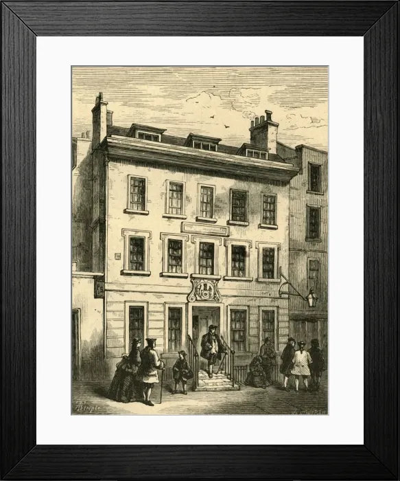 Framed Print : Old House Still Standing in Bolt Court, (1897). Creator: Unknown Framed Print : Old House Still Standing in Bolt Court, (1897). Creator: Unknown