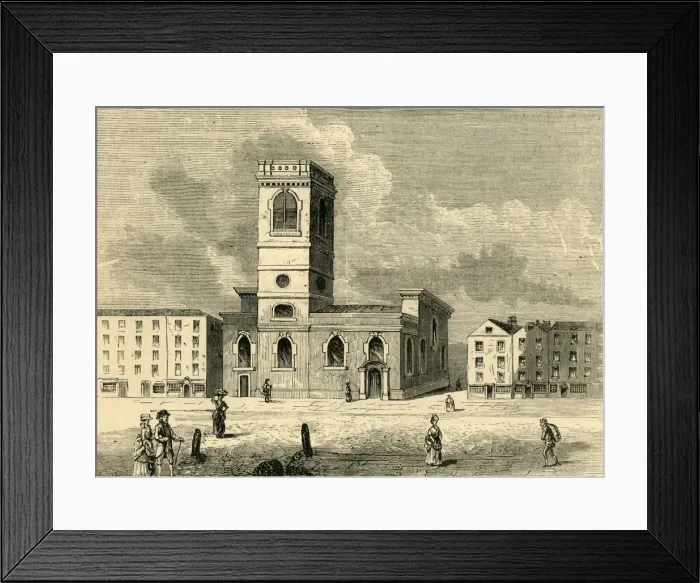 Framed Print : The Church of Allhallows the Great in 1784, (c1872). Creator: Unknown Framed Print : The Church of Allhallows the Great in 1784, (c1872). Creator: Unknown