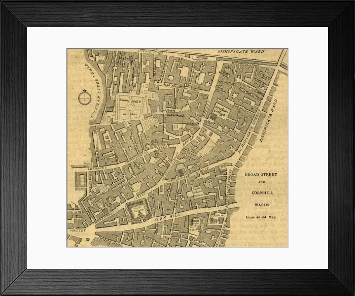 Framed Print : Broad Street and Cornhill Wards, 1897. Creator: Unknown Framed Print : Broad Street and Cornhill Wards, 1897. Creator: Unknown