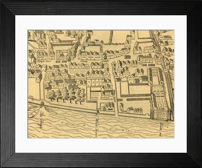 Framed Print : Fleet Street, The Temple, Etc. (1897). Creator: Unknown Framed Print : Fleet Street, The Temple, Etc. (1897). Creator: Unknown