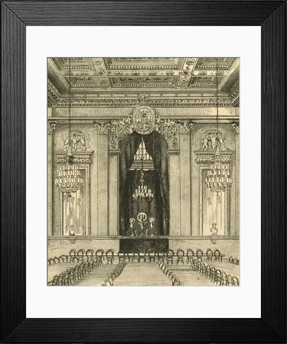 Framed Print : Interior of Goldsmiths Hall, 1876, (1897). Creator: Unknown Framed Print : Interior of Goldsmiths Hall, 1876, (1897). Creator: Unknown