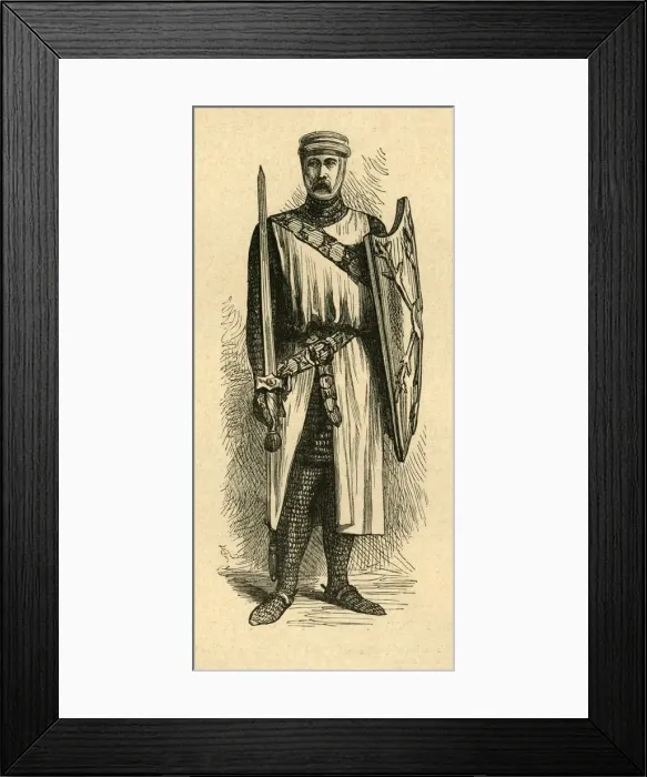 Framed Print : A Knight Templar, 1897. Creator: Unknown Framed Print : A Knight Templar, 1897. Creator: Unknown