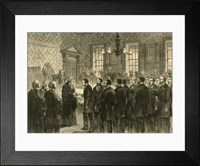 Framed Print : Trial of the Pix, 1897. Creator: Unknown Framed Print : Trial of the Pix, 1897. Creator: Unknown