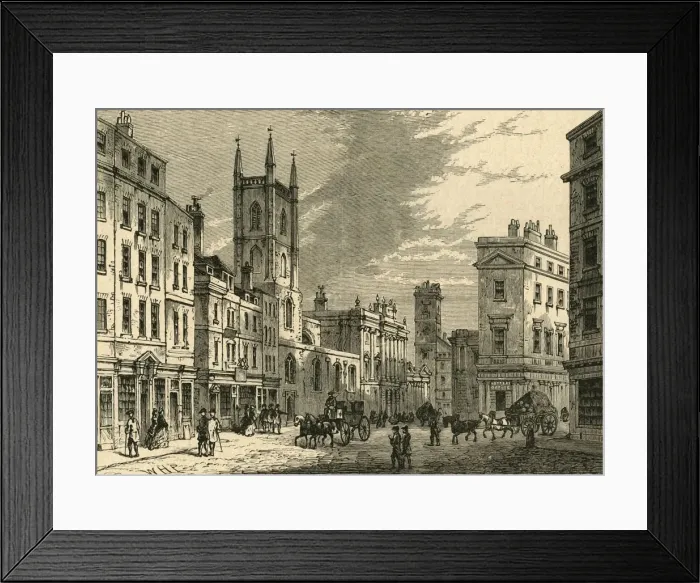 Framed Print : The Old Bank, Looking from the Mansion House, (1897). Creator: Unknown Framed Print : The Old Bank, Looking from the Mansion House, (1897). Creator: Unknown