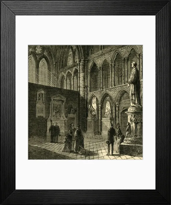 Framed Print : Poets Corner, Westminster Abbey, (1881). Creator: Unknown Framed Print : Poets Corner, Westminster Abbey, (1881). Creator: Unknown