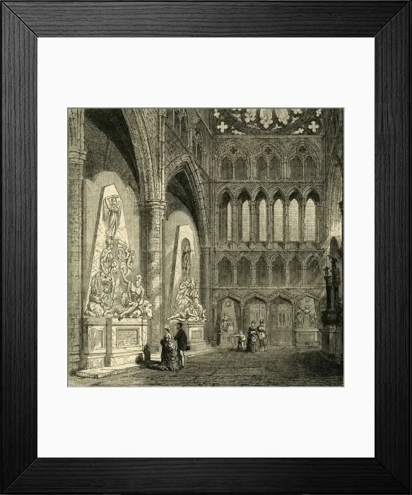Framed Print : North Transept of Westminster Abbey, 1830, (1881). Creator: Unknown Framed Print : North Transept of Westminster Abbey, 1830, (1881). Creator: Unknown