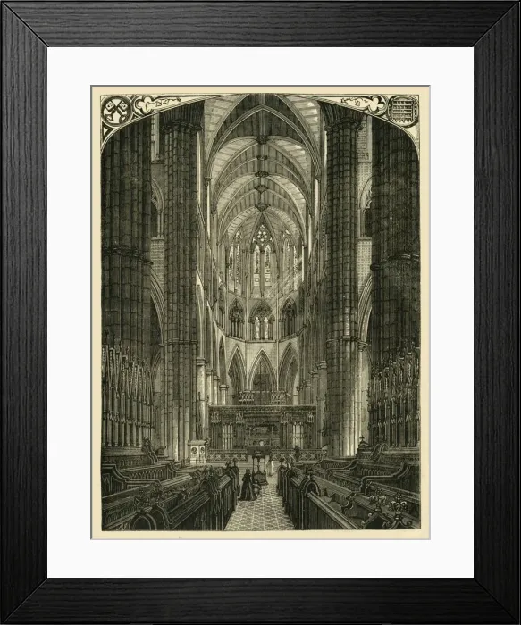 Framed Print : Westminster Abbey: Interior of the Choir, (1881). Creator: Unknown Framed Print : Westminster Abbey: Interior of the Choir, (1881). Creator: Unknown