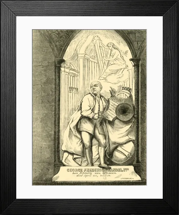 Framed Print : Handels Monument, (1881). Creator: Unknown Framed Print : Handels Monument, (1881). Creator: Unknown