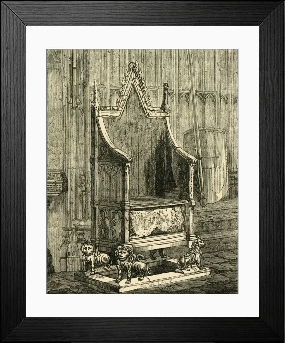 Framed Print : The Coronation Chair, (1881). Creator: Unknown Framed Print : The Coronation Chair, (1881). Creator: Unknown