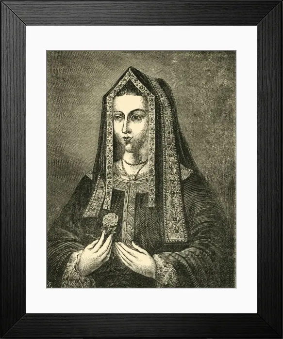 Framed Print : Elizabeth, Wife of Henry VII, (1881). Creator: Unknown Framed Print : Elizabeth, Wife of Henry VII, (1881). Creator: Unknown