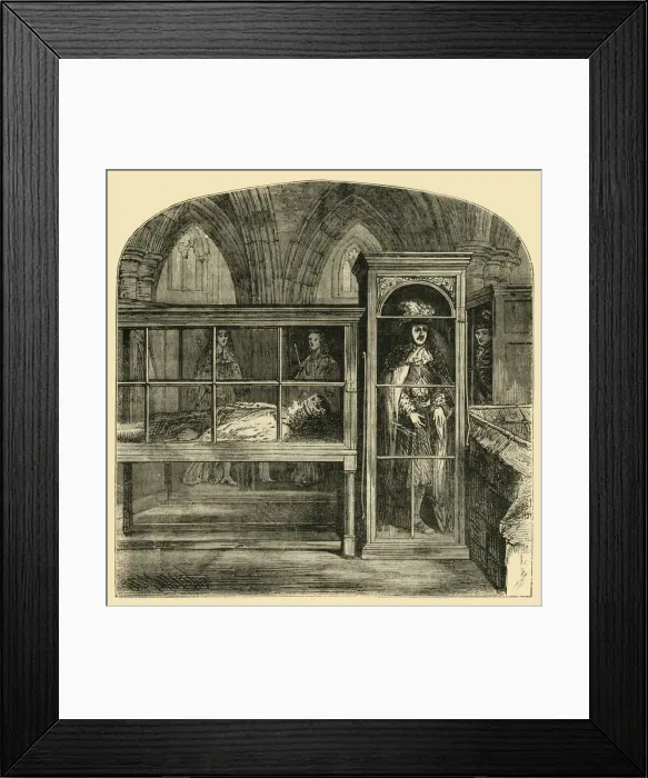 Framed Print : The Wax Figures in Westminster Abbey, (1881). Creator: Unknown Framed Print : The Wax Figures in Westminster Abbey, (1881). Creator: Unknown