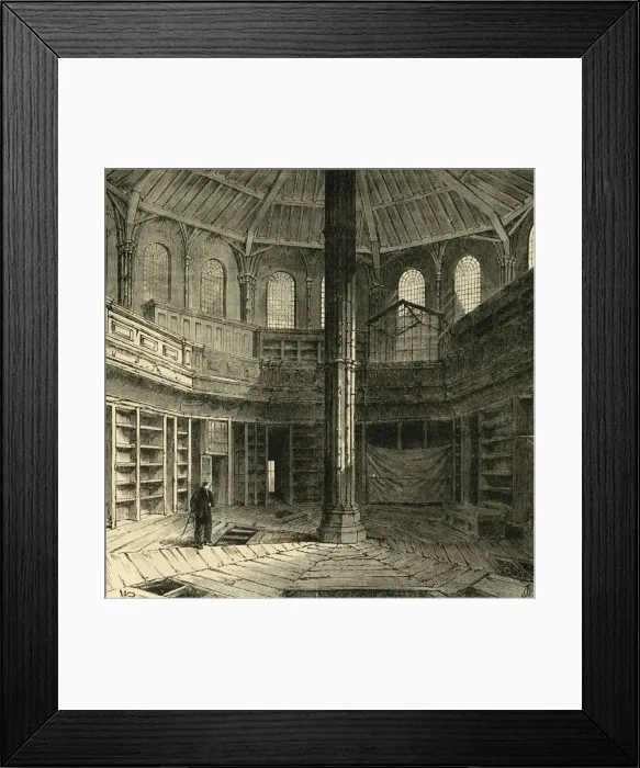 Framed Print : The Chapter House Previous to its Restoration, (1881). Creator: Unknown Framed Print : The Chapter House Previous to its Restoration, (1881). Creator: Unknown