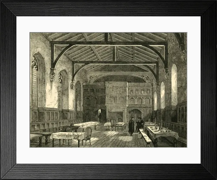 Framed Print : The College Hall, (1881). Creator: Unknown Framed Print : The College Hall, (1881). Creator: Unknown