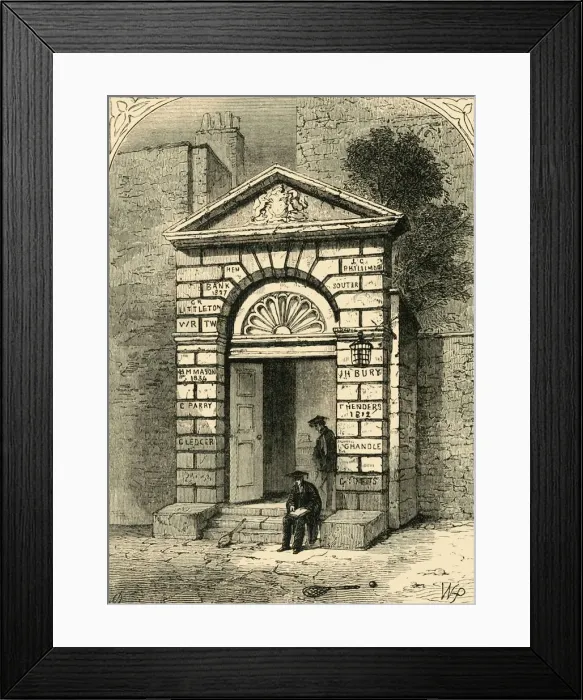 Framed Print : Entrance to Westminster School, (1881). Creator: Unknown Framed Print : Entrance to Westminster School, (1881). Creator: Unknown