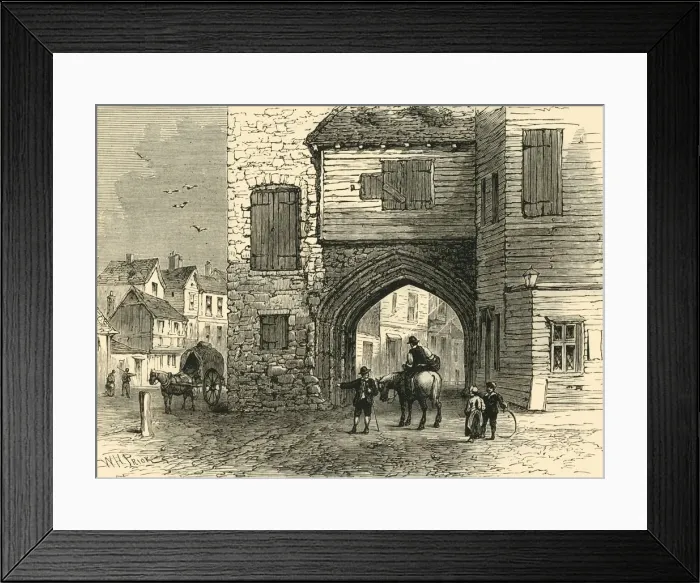 Framed Print : Priory of St. Mary Overy, 1700, (c1878). Creator: Unknown Framed Print : Priory of St. Mary Overy, 1700, (c1878). Creator: Unknown