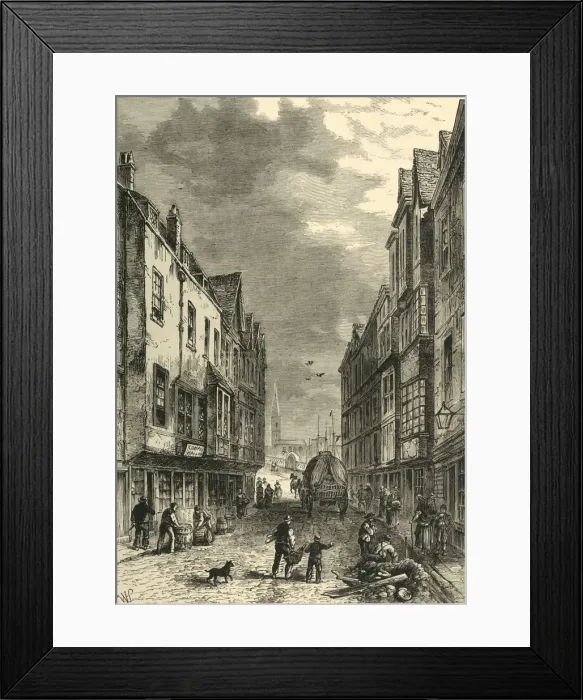 Framed Print : The Bridge-Foot, Southwark, in 1810, (c1878). Creator: Unknown Framed Print : The Bridge-Foot, Southwark, in 1810, (c1878). Creator: Unknown