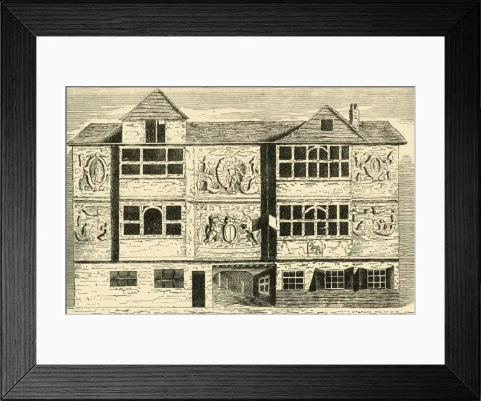 Framed Print : Old Houses Formerly at Bankside, (c1878). Creator: Unknown Framed Print : Old Houses Formerly at Bankside, (c1878). Creator: Unknown