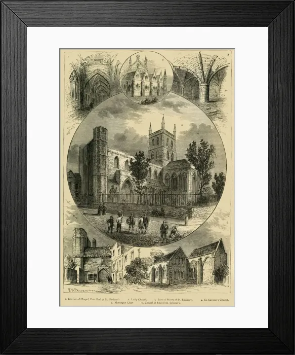 Framed Print : Views of St. Saviours Church, (c1878). Creator: Unknown Framed Print : Views of St. Saviours Church, (c1878). Creator: Unknown