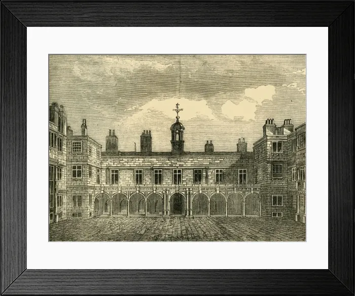 Framed Print : Court of Old Somerset House, from the North, (1881). Creator: Unknown Framed Print : Court of Old Somerset House, from the North, (1881). Creator: Unknown