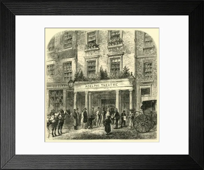 Framed Print : The Old Adelphi Theatre, (1881). Creator: Unknown Framed Print : The Old Adelphi Theatre, (1881). Creator: Unknown