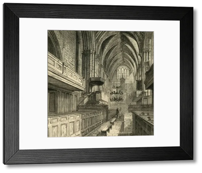 Framed Print : Interior of St. Saviours Church, (c1878). Creator: Unknown Framed Print : Interior of St. Saviours Church, (c1878). Creator: Unknown