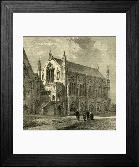 Framed Print : St. Stephens Chapel, 1830, (1881). Creator: Unknown Framed Print : St. Stephens Chapel, 1830, (1881). Creator: Unknown