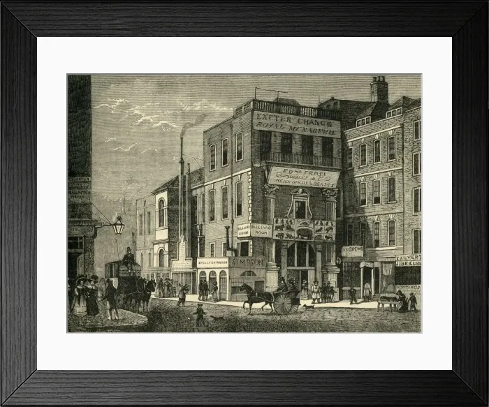 Framed Print : Exeter Change in 1826, (1881). Creator: Unknown Framed Print : Exeter Change in 1826, (1881). Creator: Unknown