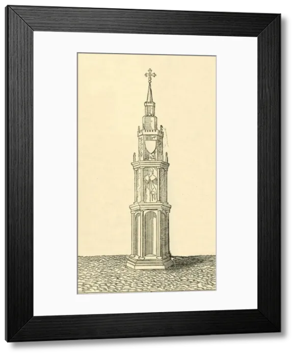 Framed Print : Old Charing Cross, (1881). Creator: Unknown Framed Print : Old Charing Cross, (1881). Creator: Unknown