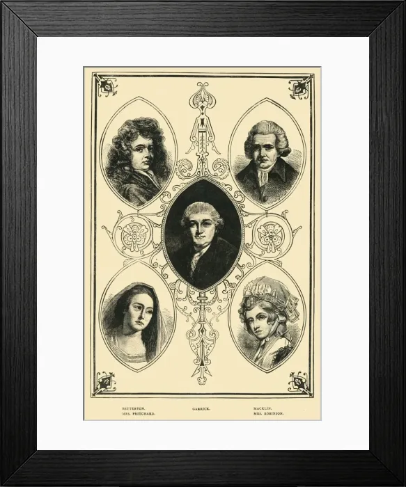 Framed Print : Drury Lane Celebrities, (1881). Creator: Unknown Framed Print : Drury Lane Celebrities, (1881). Creator: Unknown