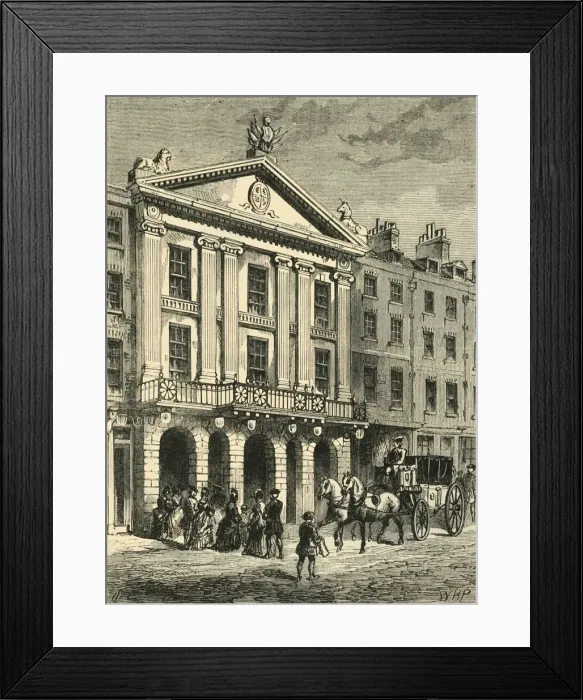 Framed Print : Front of Old Drury Lane Theatre, (1881). Creator: Unknown Framed Print : Front of Old Drury Lane Theatre, (1881). Creator: Unknown