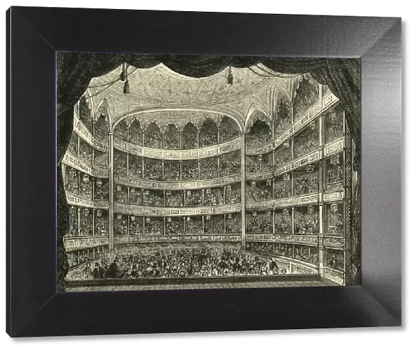 Interior of Drury Lane Theatre, 1804, (1881). Creator: Unknown