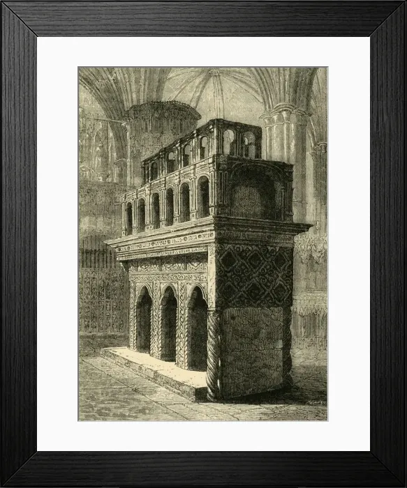 Framed Print : The Tomb of Edward the Confessor, (1881). Creator: Unknown Framed Print : The Tomb of Edward the Confessor, (1881). Creator: Unknown