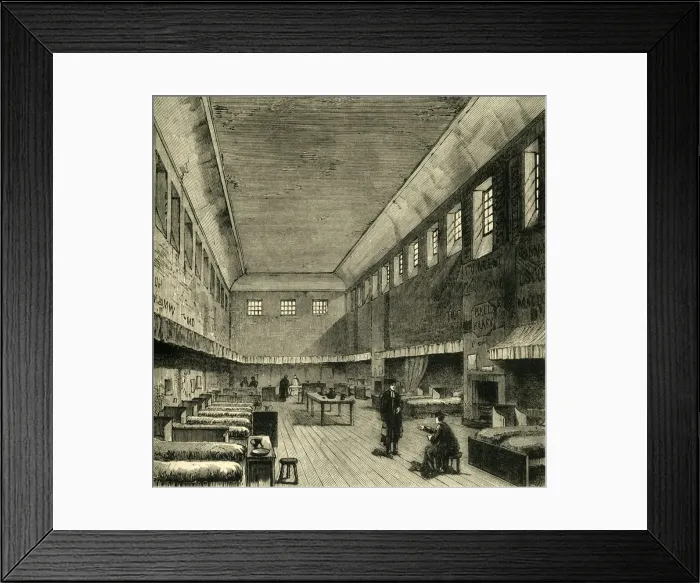 Framed Print : The Old Dormitory in 1840, (1881). Creator: Unknown Framed Print : The Old Dormitory in 1840, (1881). Creator: Unknown