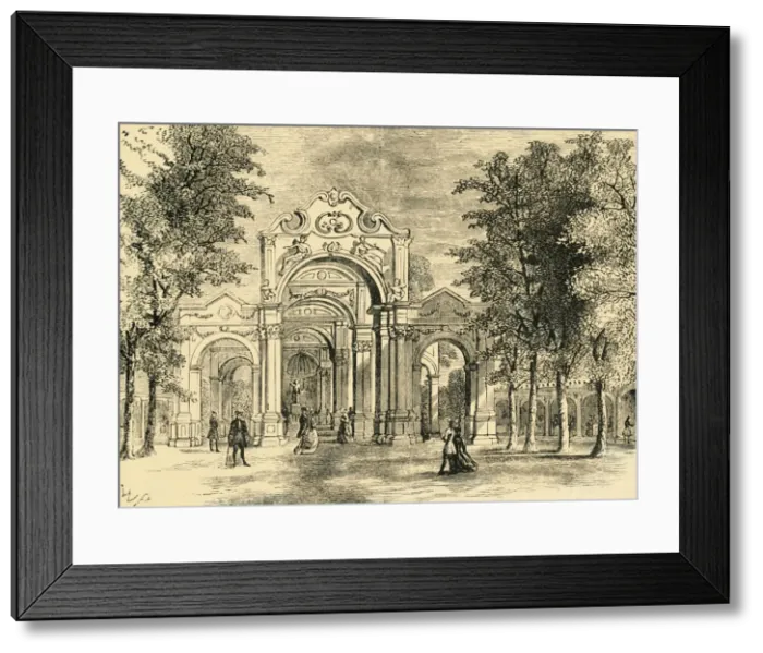 Framed Print : The Italian Walk, Vauxhall Gardens, (c1878). Creator: Unknown Framed Print : The Italian Walk, Vauxhall Gardens, (c1878). Creator: Unknown