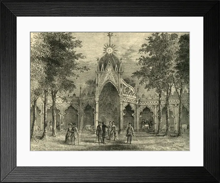 Framed Print : Chinese Pavilion in Vauxhall Gardens, (c1878). Creator: Unknown Framed Print : Chinese Pavilion in Vauxhall Gardens, (c1878). Creator: Unknown