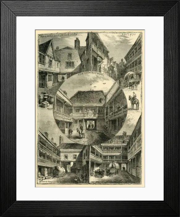 Framed Print : Old Inns in Southwark, (c1878). Creator: Unknown Framed Print : Old Inns in Southwark, (c1878). Creator: Unknown