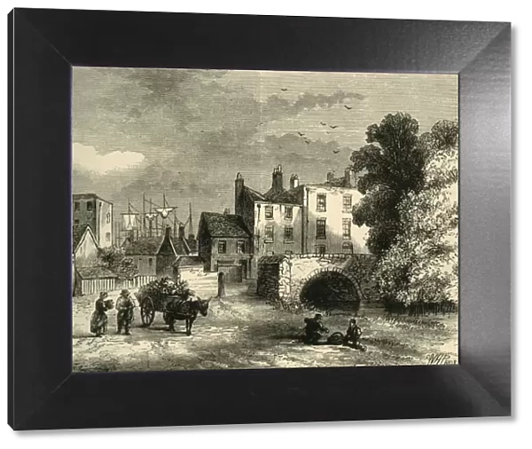Mill Pond Bridge, in 1826, (c1878). Creator: Unknown